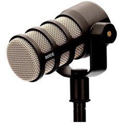 RDE PodMic Microphone -57dBVPascal Cardioid Black/Silver | Superior Sound Quality for Podcasts & Streaming